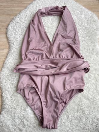 Leskle staroruzove plavky s viazanim,