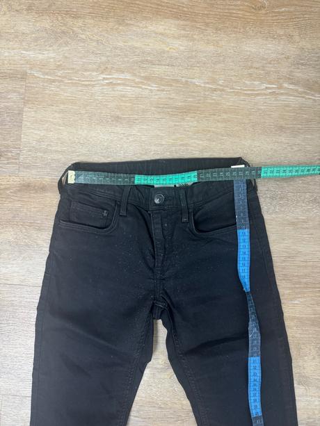 Čierne trblietavé rifle, h&m,140