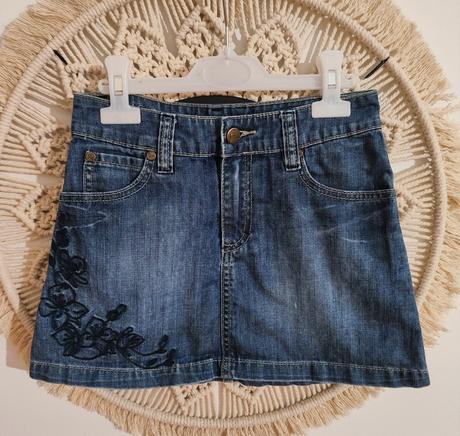 Riflová sukňa, h&m,134