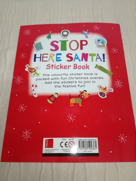 Stop here santa sticker book nwi18,