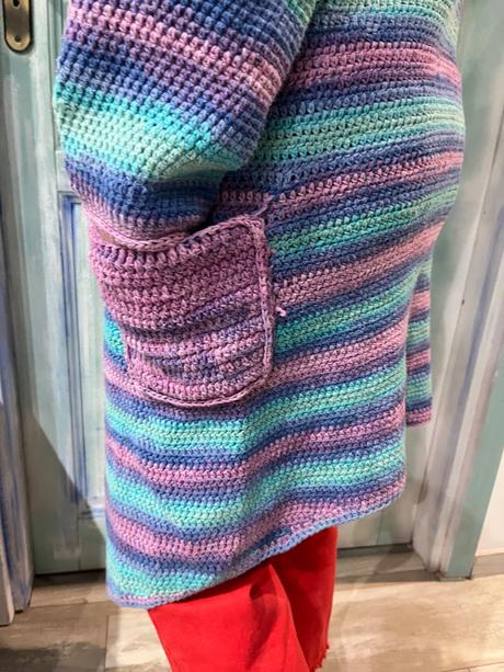 Háčkovaný kardigan, xs