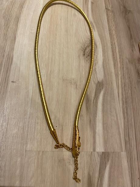 Krásny elegantný zlatý opasok náhrdelník tvar hada,