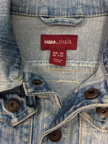 Bunda rifľová dievčenská h&m č.110, 4-5y, h&m,110