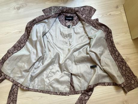 Dámske sako skrátený kabát s potlačou hadej kože, george,m