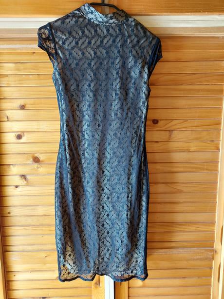 Čierne  spoločenské šaty clockhouse s čipkou, clockhouse,s