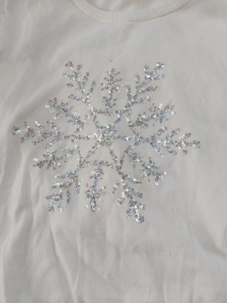 4x pulovrik s vločkou, h&m,134