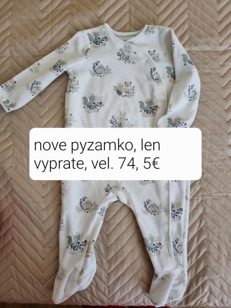 Pyzamko velurove, c&a,74