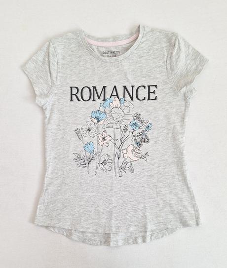 Tričko svetlošedé s potlačou, 134