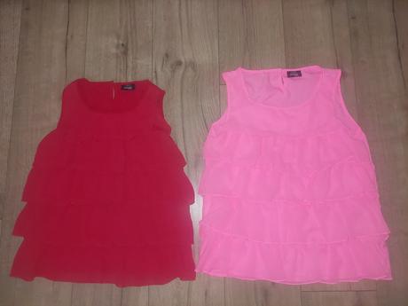 Krásne tričko s volanmi super stav, 158