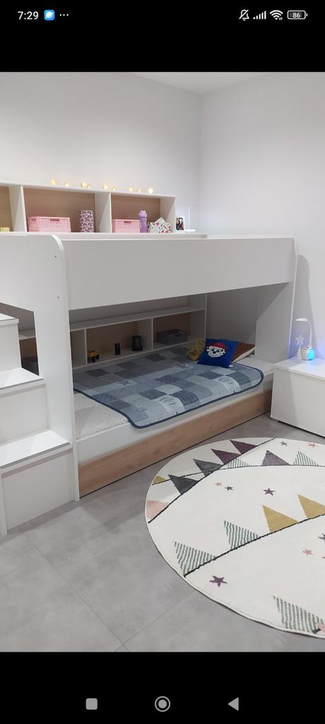 Poschodová posteľ s dvomi lôžkami 90x200, šírka (cm): 110