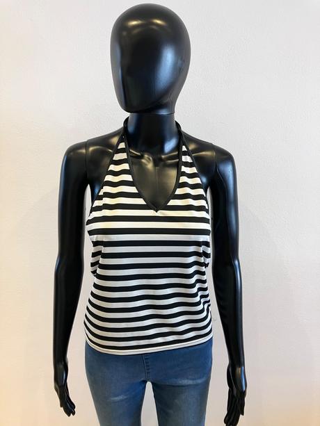 Dámsky pásikavý letný top, m