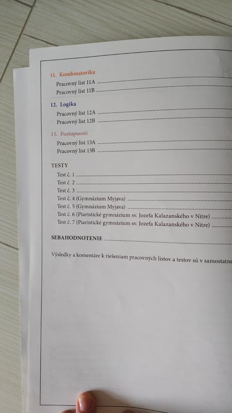Knihy na prípravu matematika na 8.ročné gymnázium,