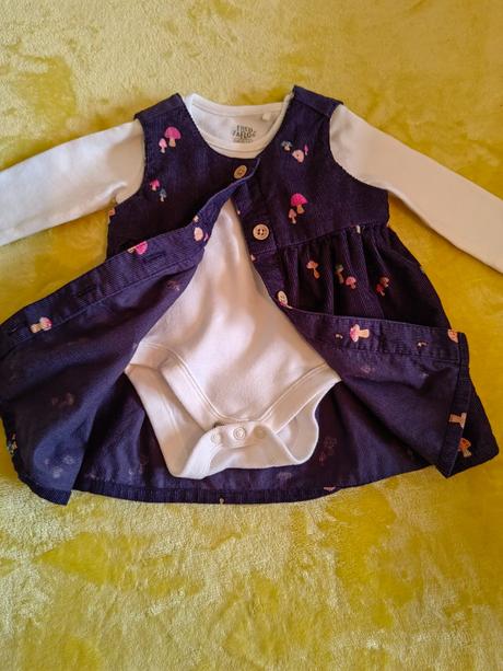 Šaty s body a pančuškami, veľ 62, f&f,62