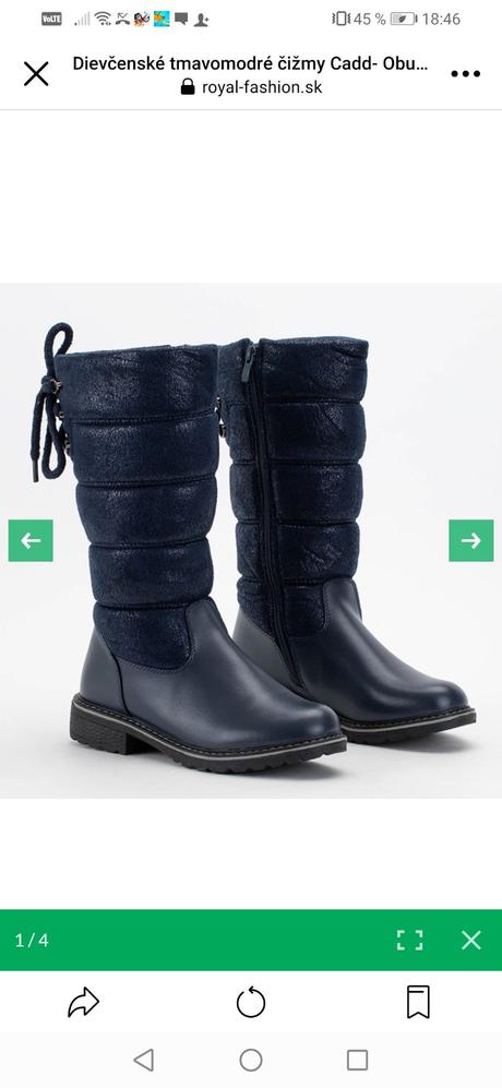 Dievčenské čizmy, 34