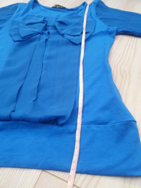 Modrá blúzka s mašľou, m