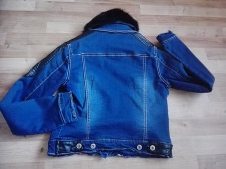 Teplá džinsová bunda, m
