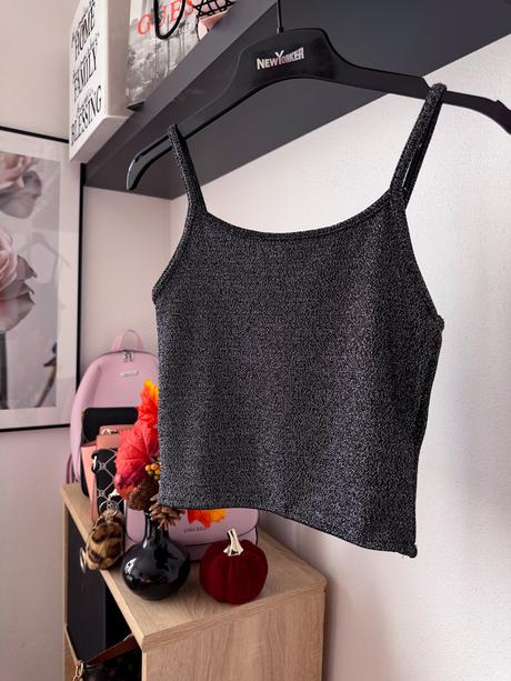 Tblietavý top na ramienka, amisu,s