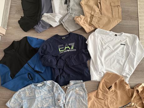 Balik oblecenia 140 ( mirau, h&m,4f,puma,armani), 122–134