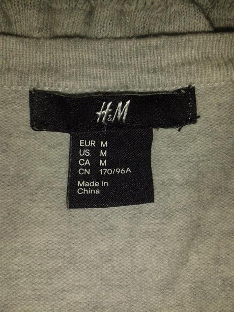 Sivy svetrik s volanmi, h&m,m