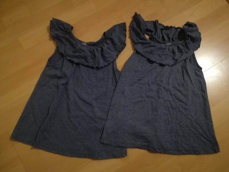2x modré tričká/ tielka,134/140, 134