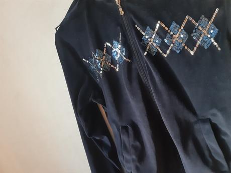 Zamatová mikina y2k, m