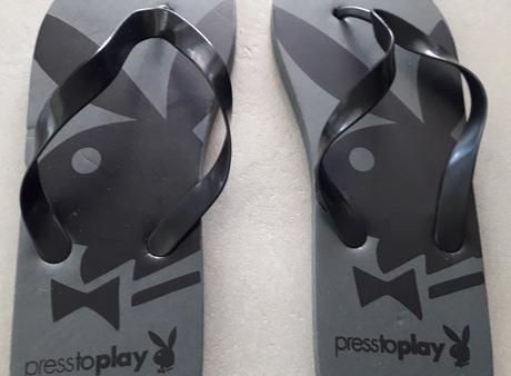 Pánske čierne žabky playboy, playboy,44