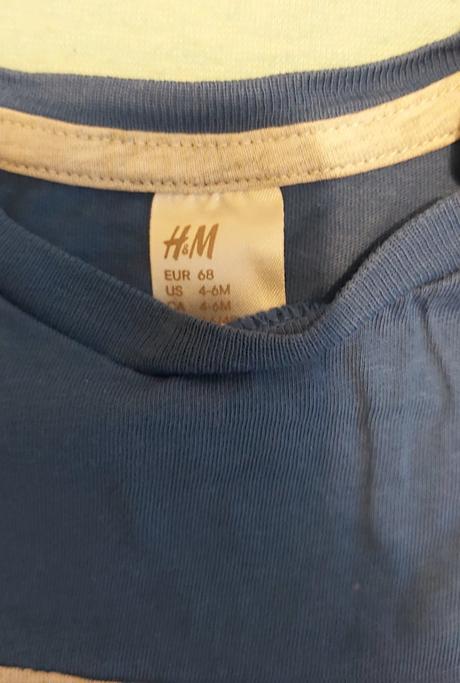 Letné tričko modré h&m 68, h&m,68