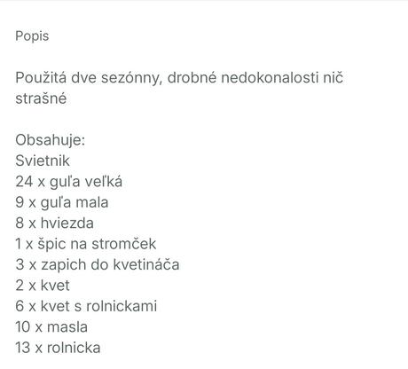 Sada na stromček strieborná, 