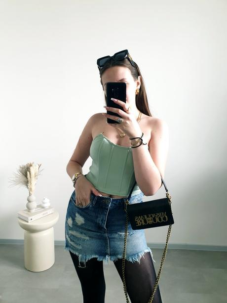 Rifľová sukňa 38, h&m,38