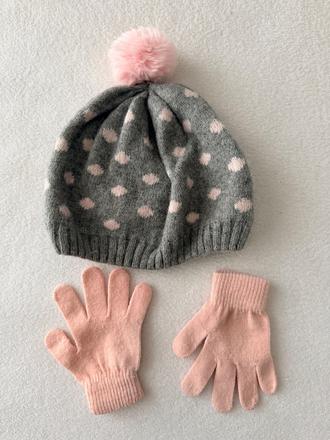 Ciapka a rukavicky, h&m,110