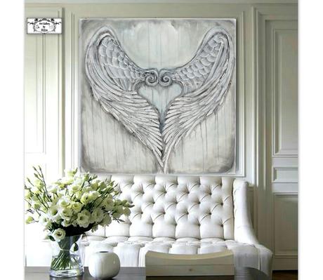 "strážne krídla-vintage" maľba, 