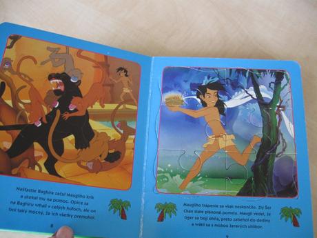 Leporelo s puzzle kniha džungle, 