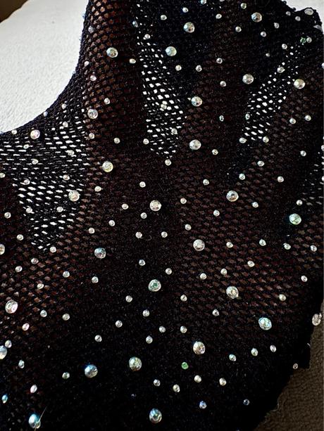 Dámske sieťované pančuchy s podväzkovým efektom a, 