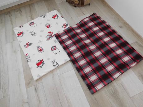 Deka huňatá  tučniaky, kocka  nové, 