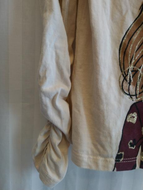 Krémové tričko s motívom, palomino, 134-140 cm, palomino,140