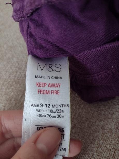 Teplé menčestrové nohavice, marks & spencer,80