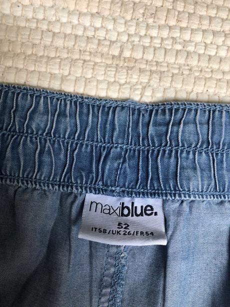 Modrá rifľová sukňa, 52