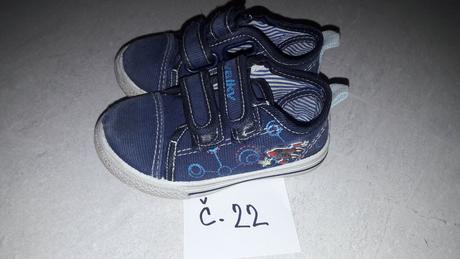 Detské plátené tenisky, veľ. 22, 22