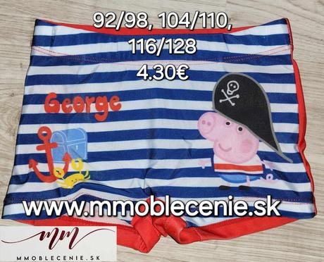 Plavky peppa pig, disney,92 - 128