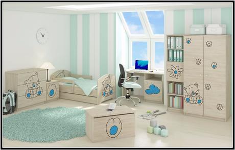 Detská postel 140x70 mačička, šírka (cm): 70,dĺžka (cm): 140