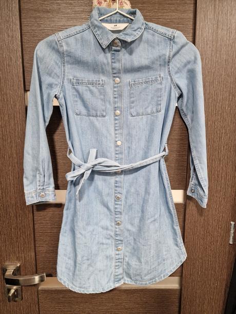 Riflove šaty, h&m,134