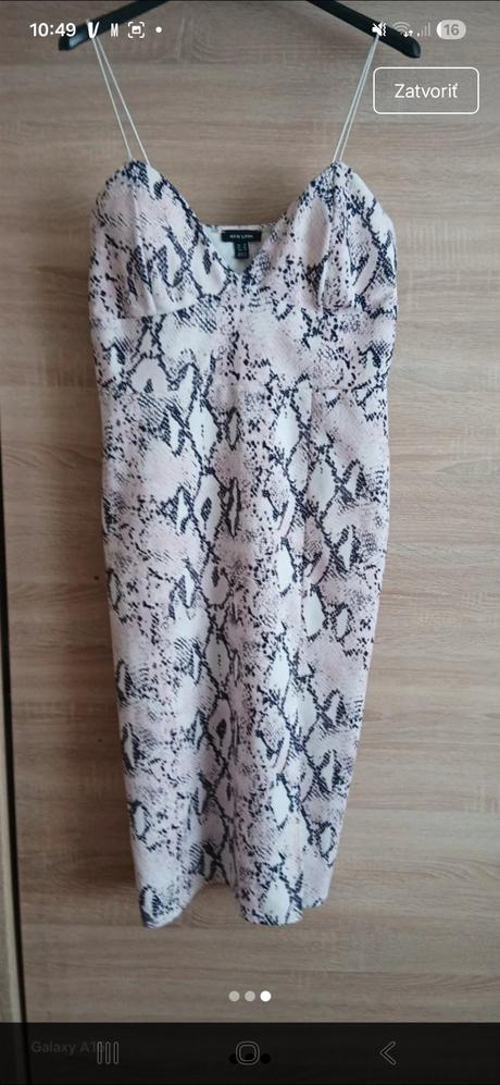 Damske spolocenske saty hadi vzor ruzova extravaga, new look,xxl