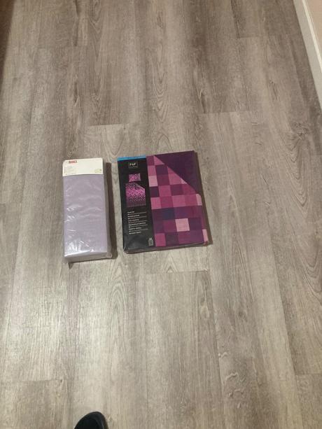 Nové obliečky f&f 140x200 + fialová plachta (set), 