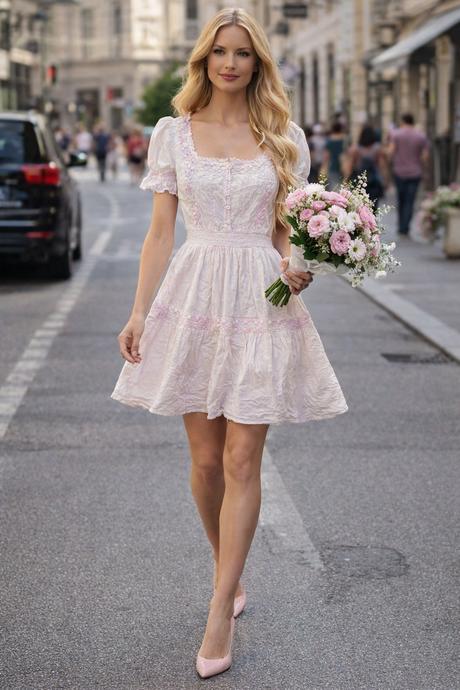 Melírové romantické šaty 34/36 asos, 36