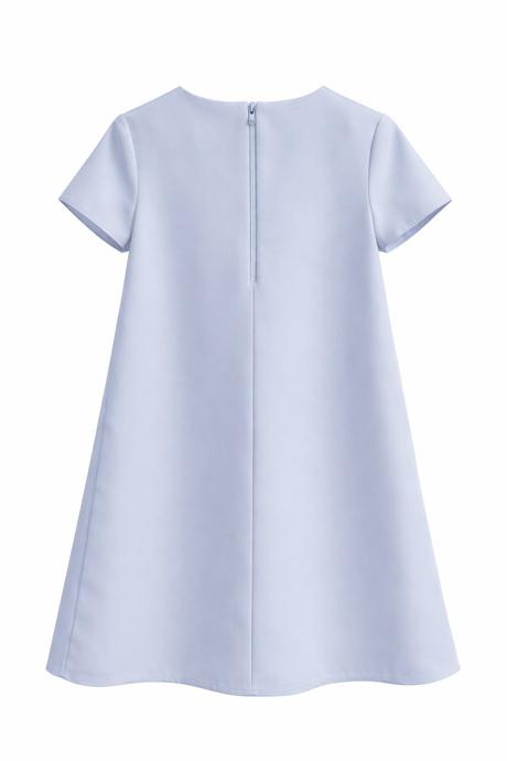 Dievčenské spoločenské šaty svetlomodré s kvetom, 134 / 158