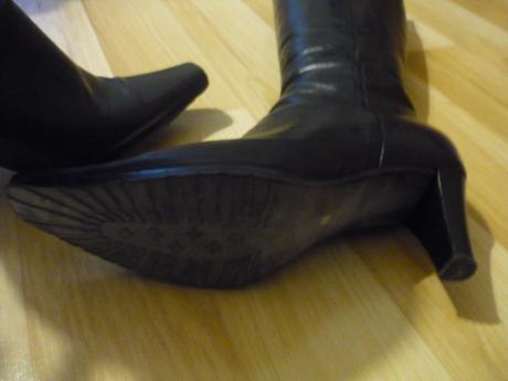 Vysoké kožené elegantné čižmy v.38 pošta v cene, 38