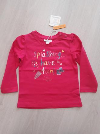 Dievčenské ružové tričko dlhý rukáv (9-12 mes.), fagottino,74