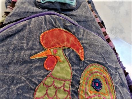 Plátenná hand made torba na plece, 