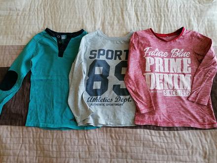 3x tričko dl. rukáv v. 116, palomino,116