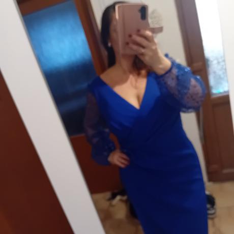 Spoločenské šaty tmavomodré, 44